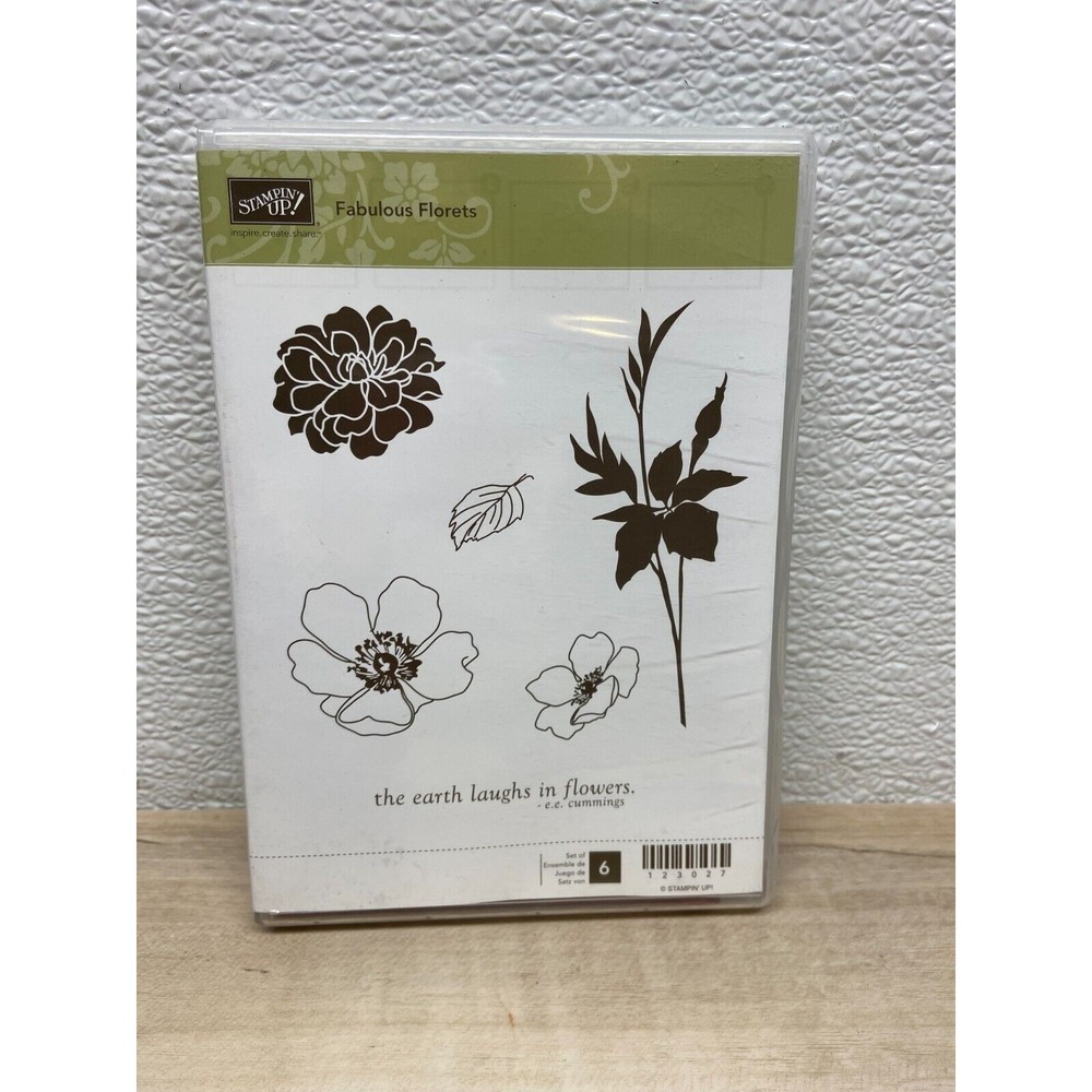 Stampin Up Fabulous Florets Set Of 5 Rubber Stamps